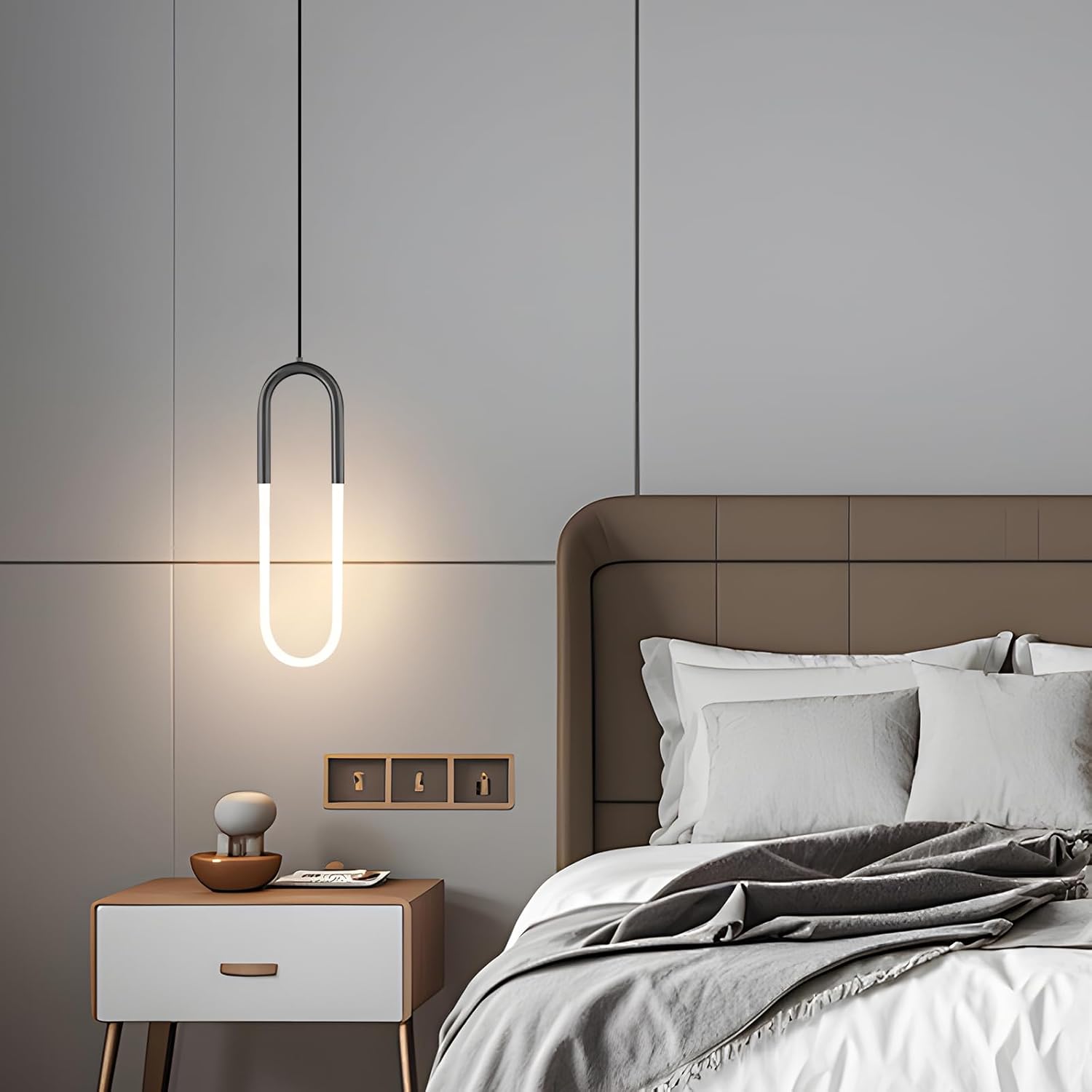 Pendul LED HALO Black Echivalent 140W MINIMALIST DESIGN / NEAGRA led ceiling light