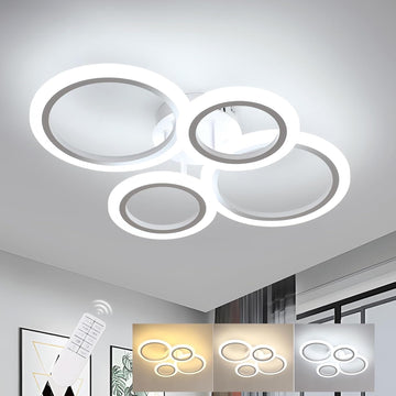 LED осветително тяло 2+2 CIRCLE Design Бяло Еквивалент 400W Дистанционно
