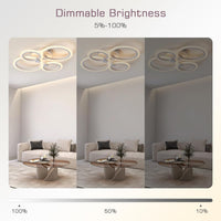 LED осветително тяло 72W 4 CIRCLE SMART гласово управление Еквивалент 400W