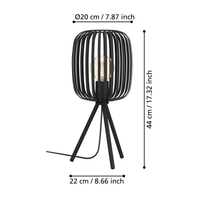 Декоративна лампа ROMAZZINA Black Ø20CM