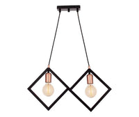 Осветително тяло винтидж 2XE27 TRIANGLE Gold+Black