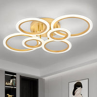 LED осветително тяло 4+2 CIRCLE MAXI GOLD Еквивалент 600W Дистанционно управление