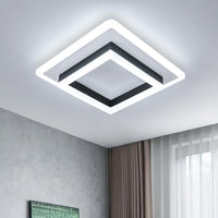 Lustra Led 64W Quadrata Black Echivalent 200W Lighting Fixtures