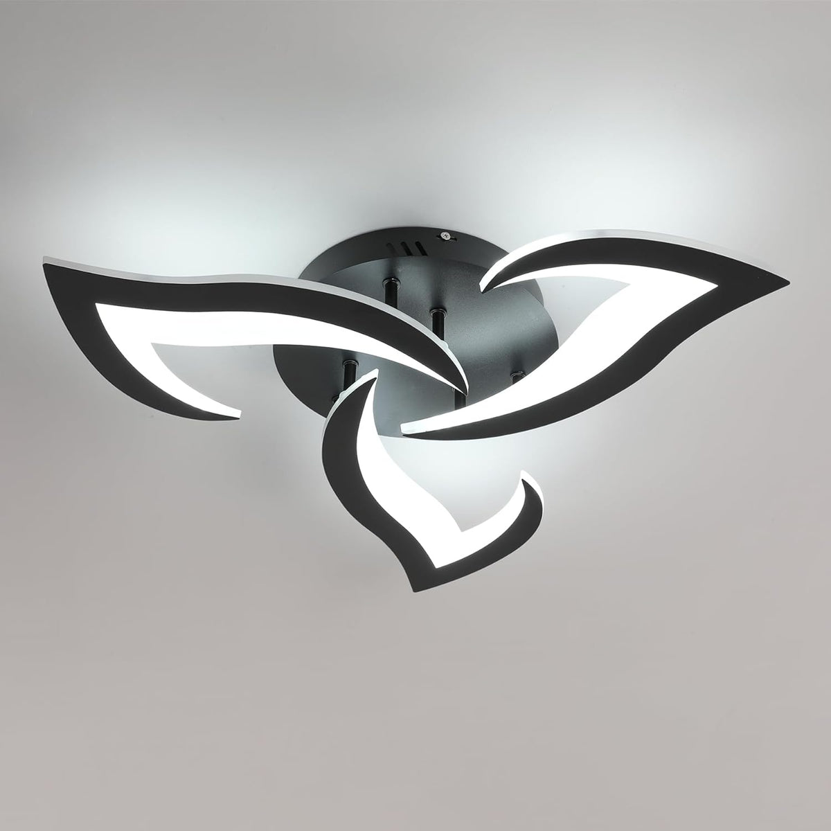 LED осветително тяло Mini Narcisse Black еквивалент 250W с дистанционно