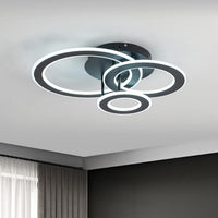 LED осветително тяло 100W RINGS BLACK Еквивалент 300W