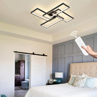 LED осветително тяло ZULE Black – еквивалент 750W с дистанционно