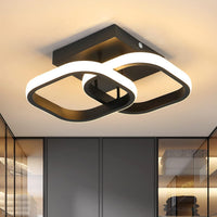 LED осветително тяло 32W Double Square черен еквивалент 200W