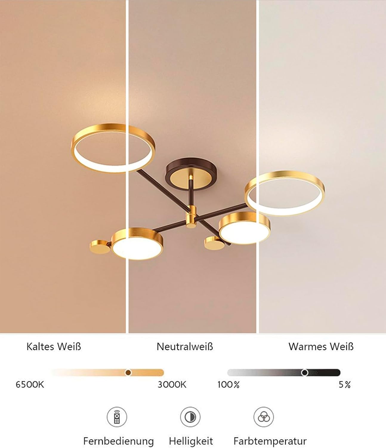 LED осветително тяло 68W 2+2 Dynamo Еквивалент 300W Дистанционно управление