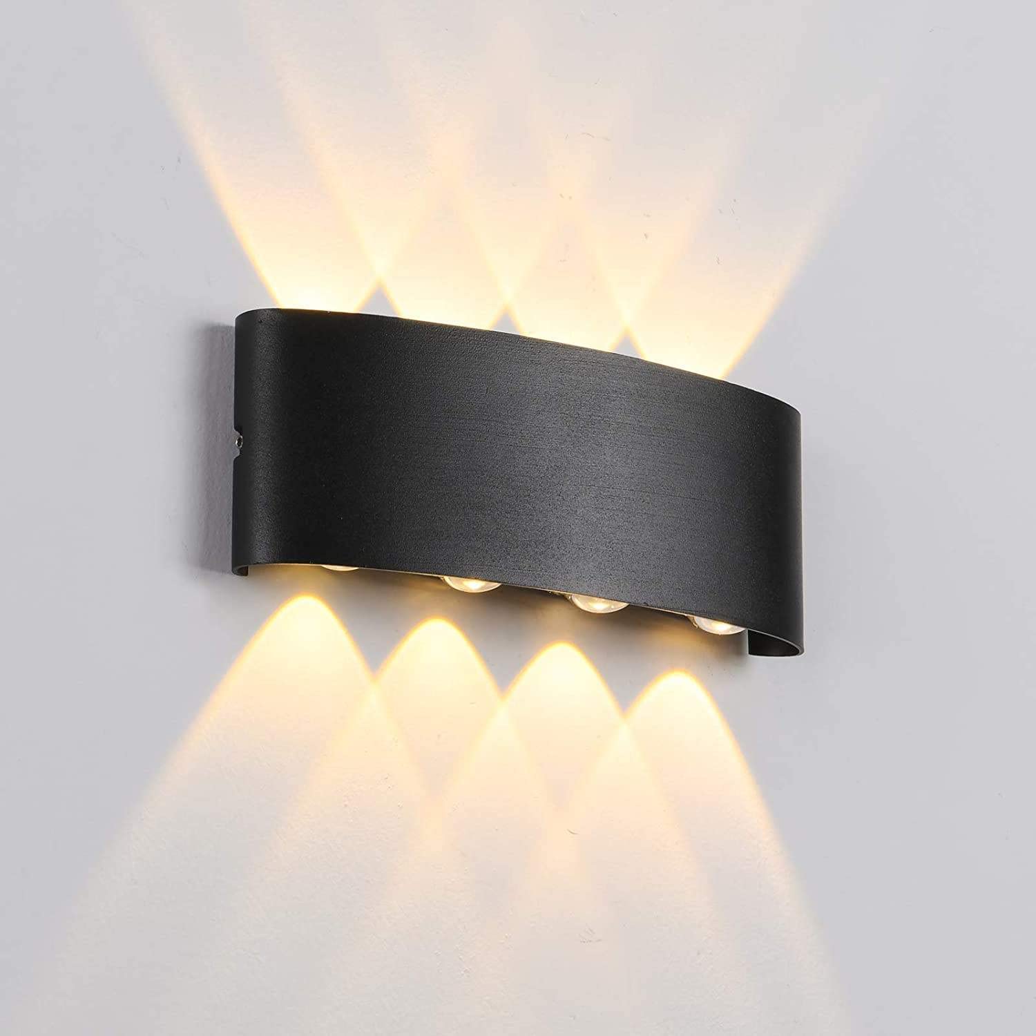 LED аплик 8W TRIO за външен монтаж Черен