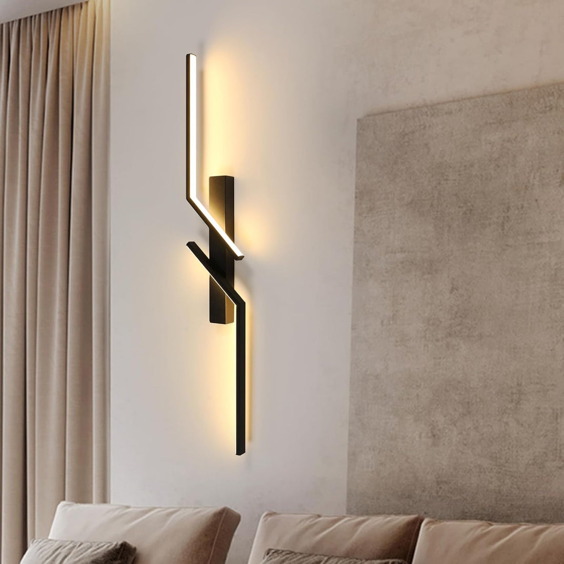 LED аплик Modern Lines Black 60cm еквивалент 100W