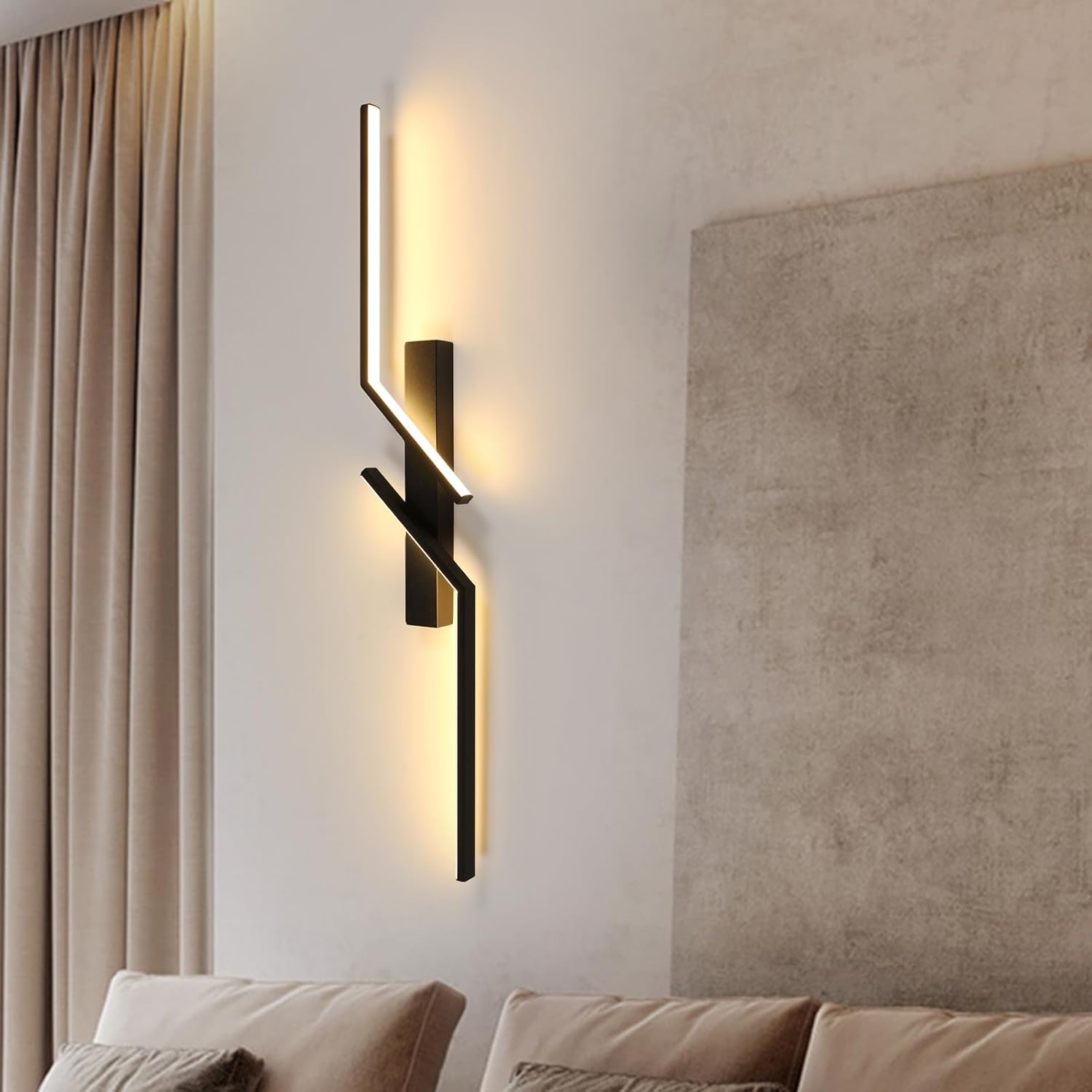 LED аплик Modern Lines Black 60cm еквивалент 100W