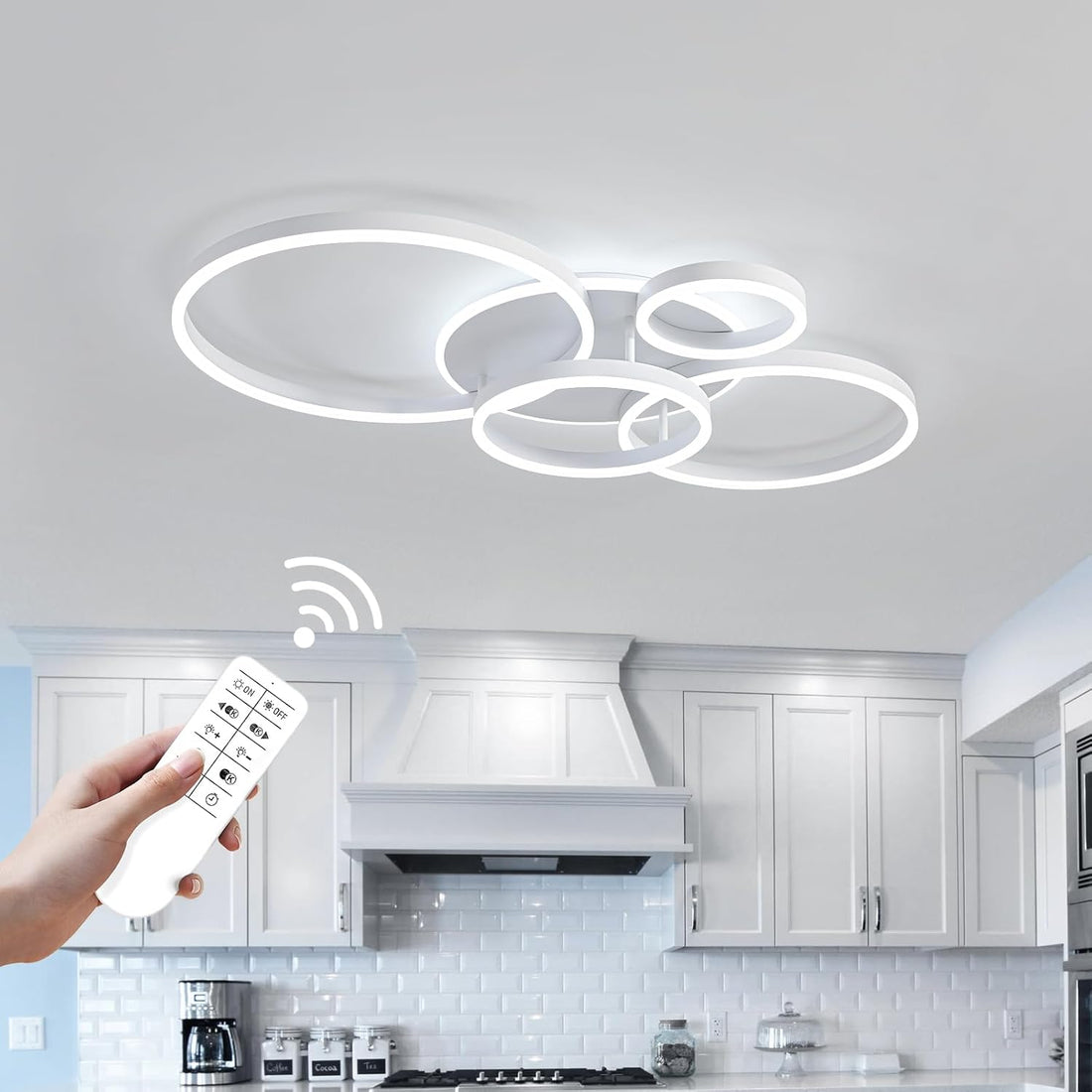 LED осветително тяло 234W CIRCLE White Luxury Еквивалент 1200W Дистанционно