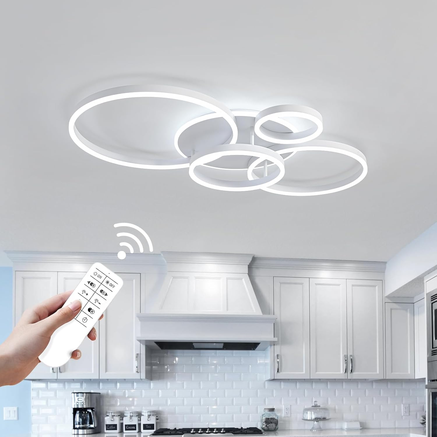 LED осветително тяло 234W CIRCLE White Luxury Еквивалент 1200W Дистанционно