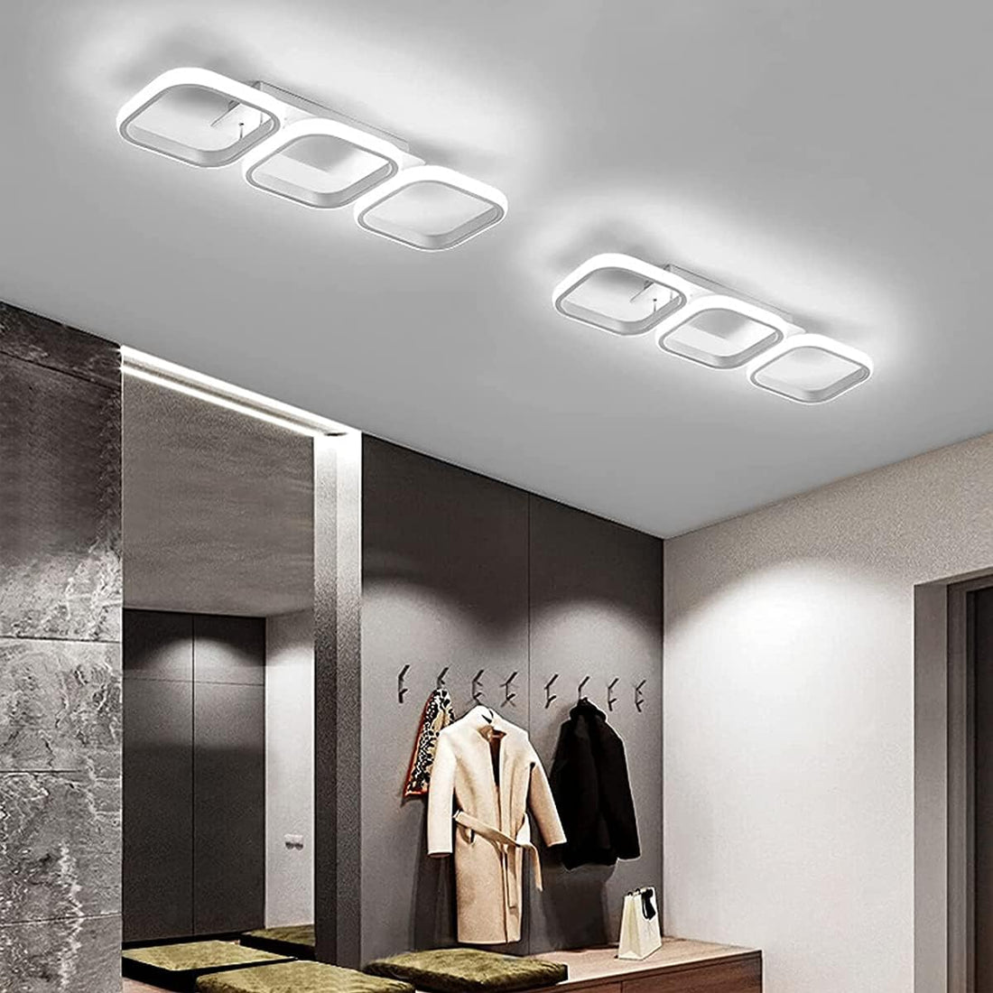 LED осветително тяло 60W ENZO SQUARE БЯЛ Еквивалент 300W