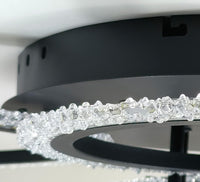 LED осветително тяло 4+2 CIRCLE BUBBLES BLACK Еквивалент 600W Дистанционно управление