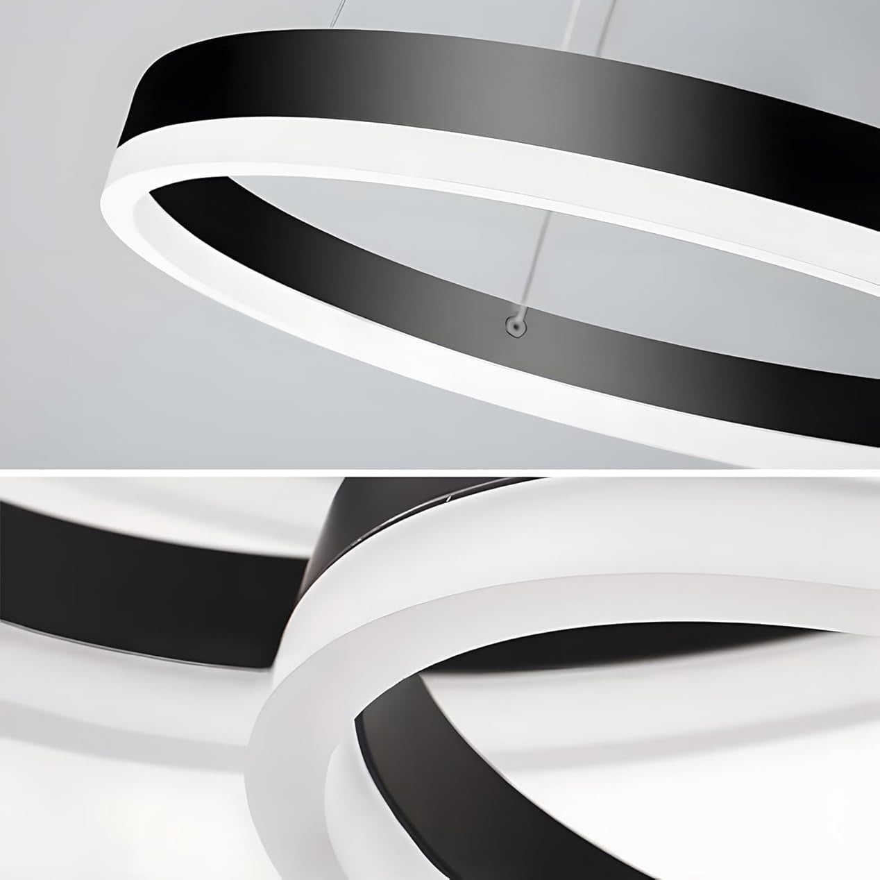 Lustra LED WONDERLAND Black 2 Segmente Mobile Echivalent 500W Telecomanda NEAGRA / SUSPENDATE / 60CM Lighting Fixtures