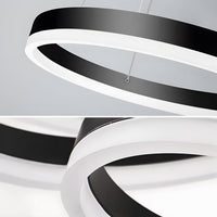 Lustra LED WONDERLAND Black 2 Segmente Mobile Echivalent 500W Telecomanda NEAGRA / SUSPENDATE / 60CM Lighting Fixtures