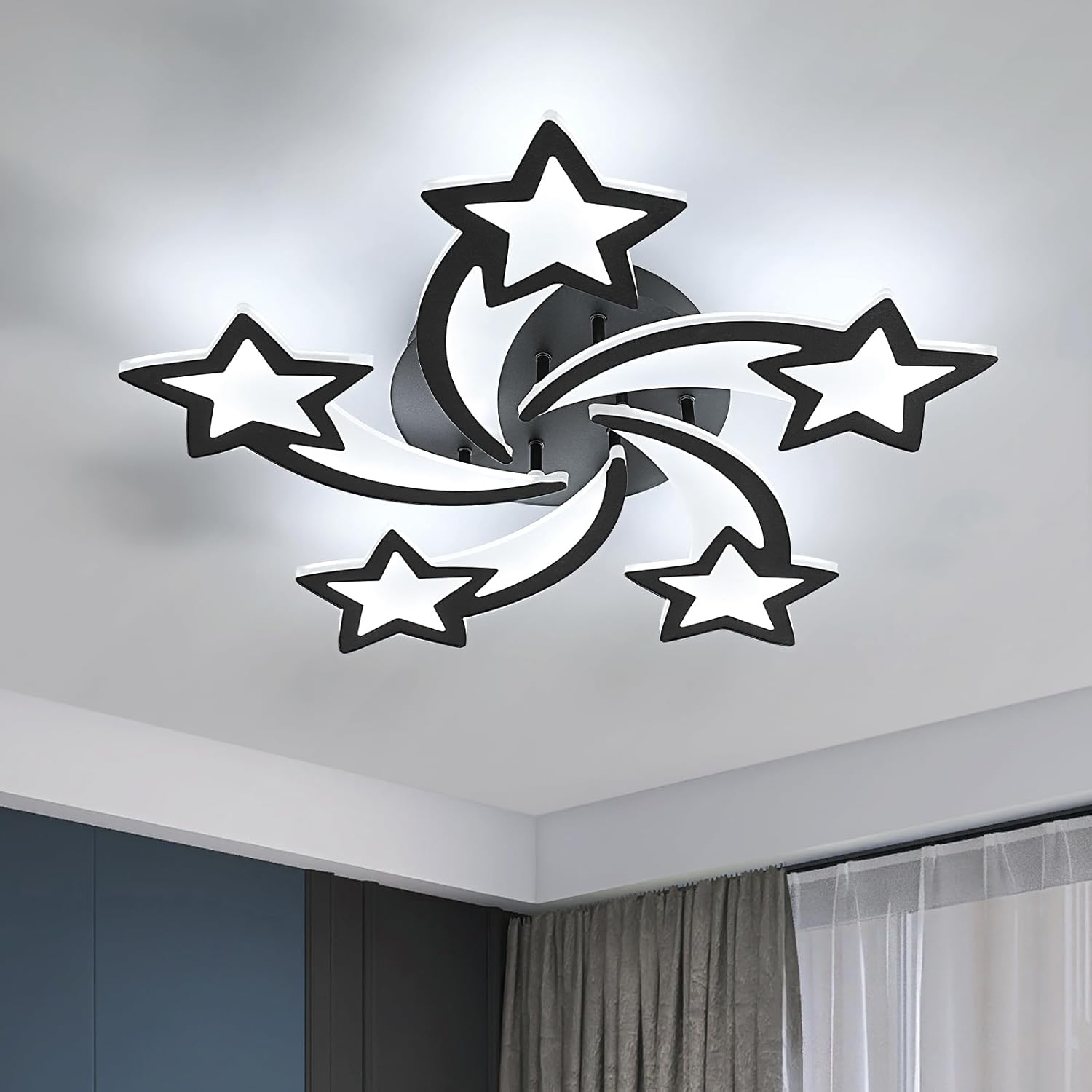 LED осветително тяло STAR DESIGN BLACK еквивалент 600W с дистанционно