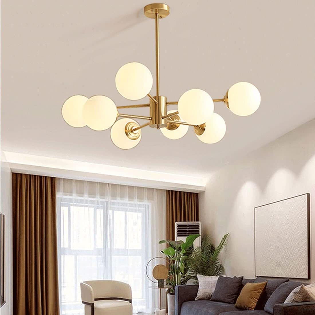 Осветително тяло Абажур MAT GOLD 8XE27 DX103-4+4 GD