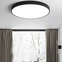 Кръгла LED плафониера 40W 40cm IP44 ULTRA-THIN BLACK Еквивалент 400W
