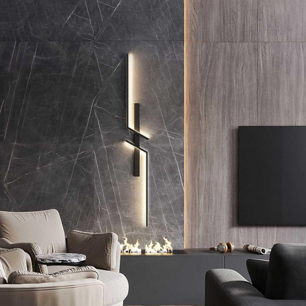 LED аплик Modern Lines Black 100cm Еквивалент 200W