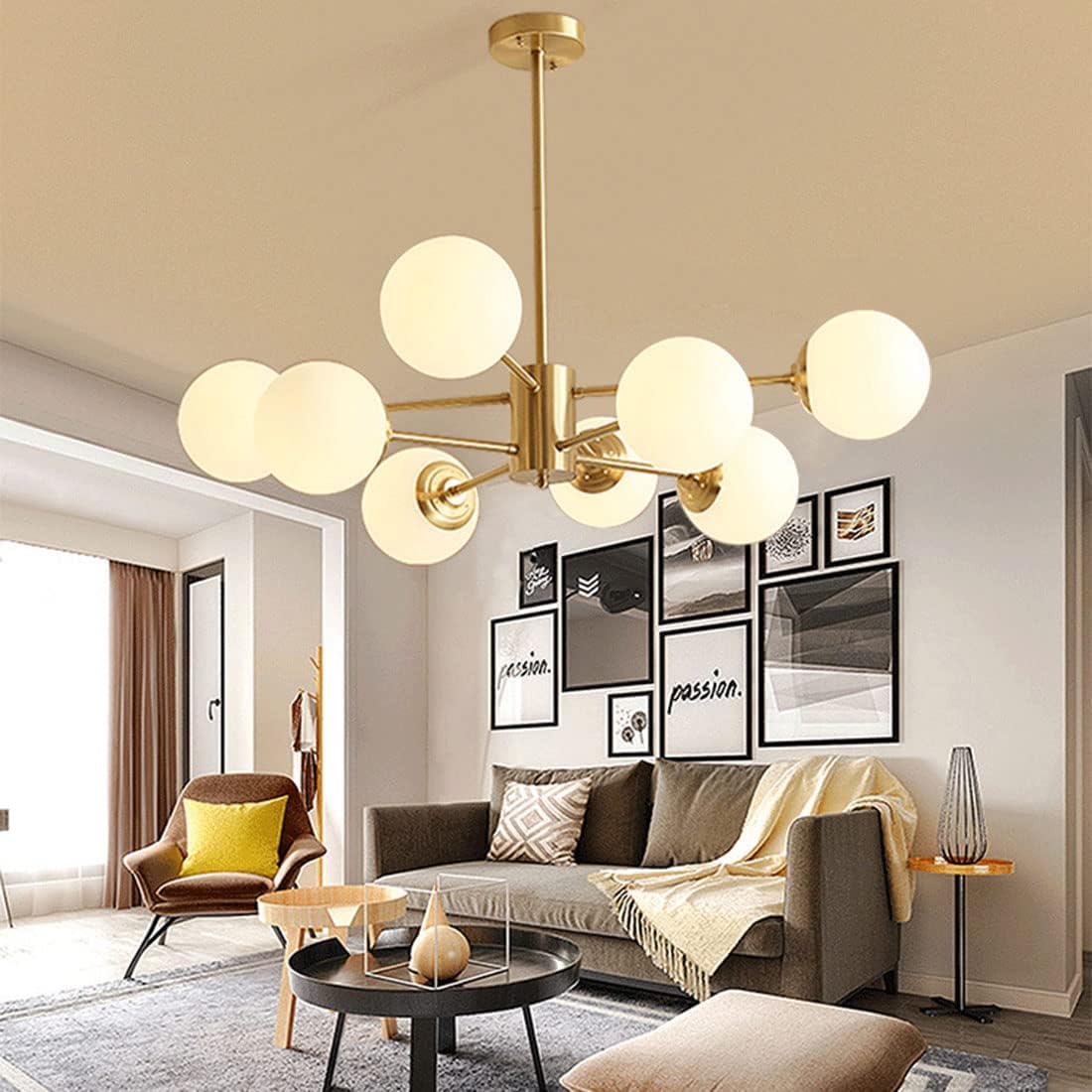 Осветително тяло Абажур MAT GOLD 8XE27 DX103-4+4 GD