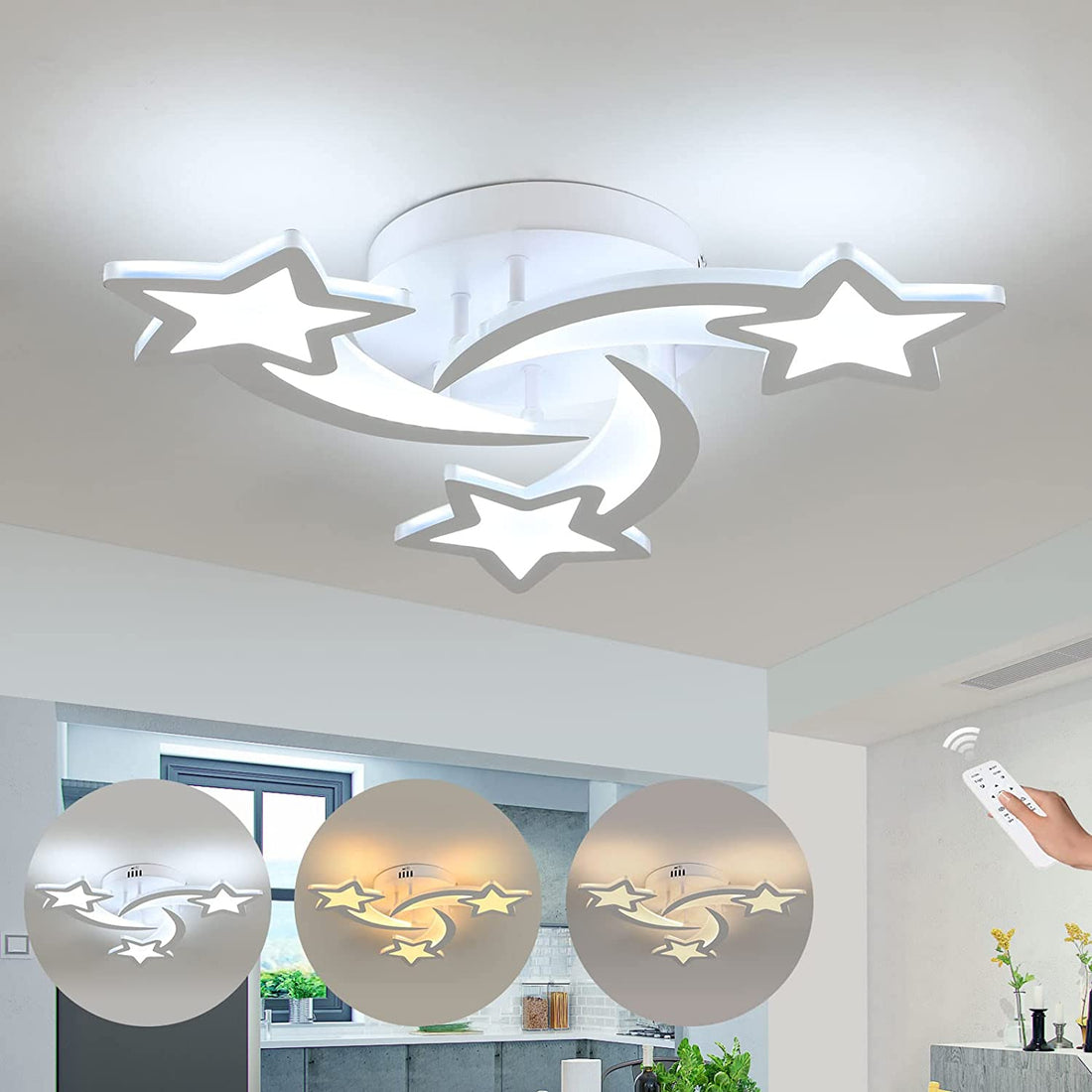 LED осветително тяло Mini STAR Design Еквивалент 300W с дистанционно управление