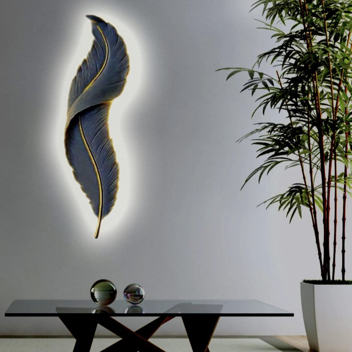 LED аплик BLACK Luxury Feather 25W 63CM