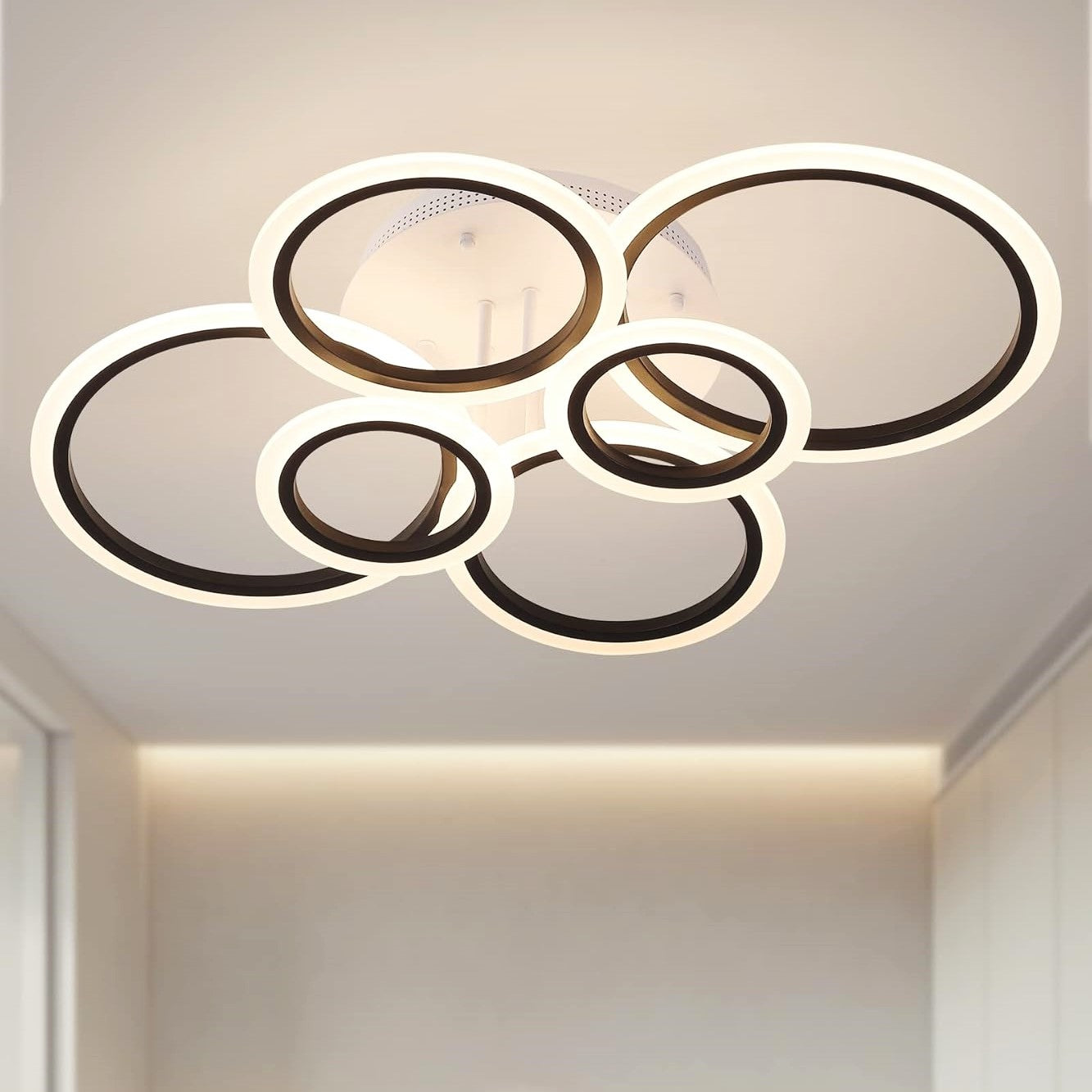 LED осветително тяло 4+2 CIRCLE MAXI Бяло+черен SMART Еквивалент 600W