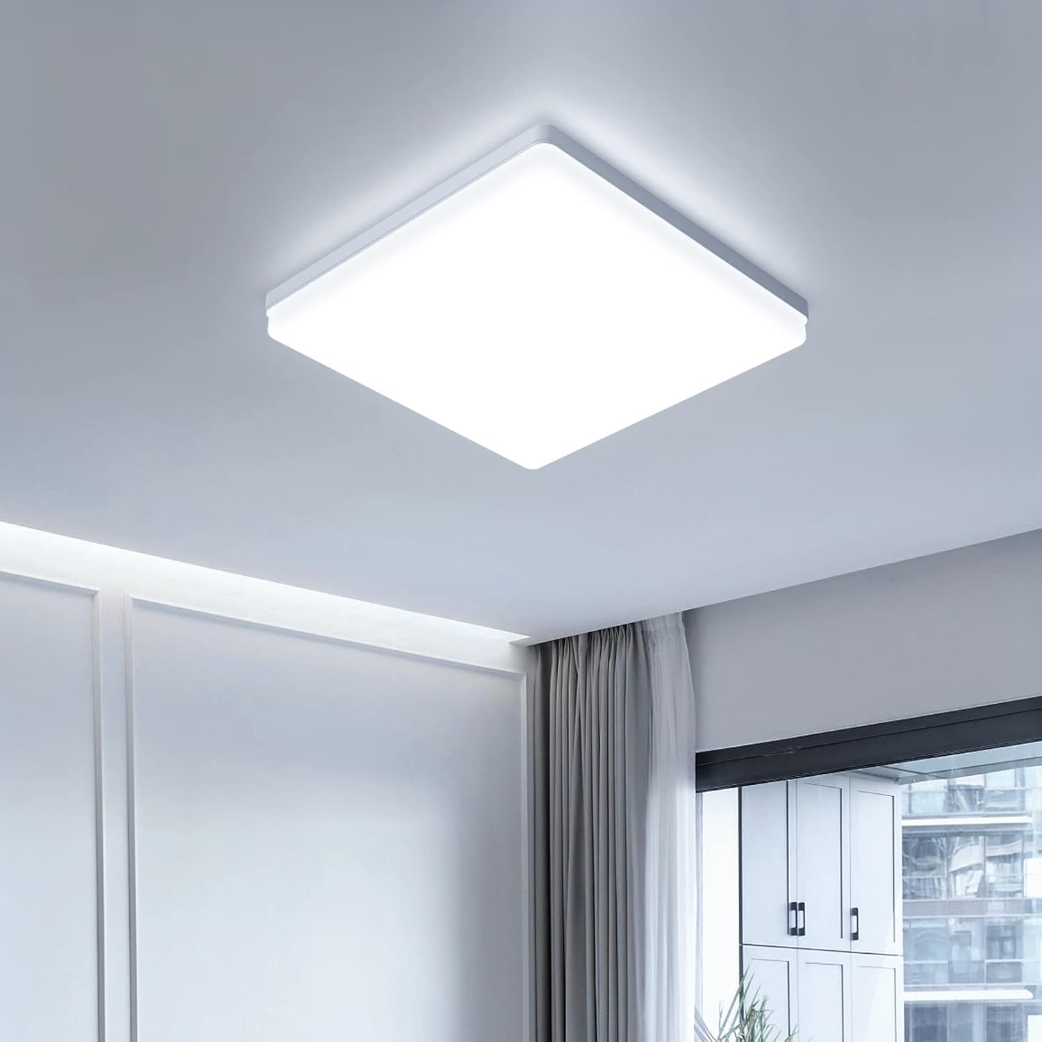 LED плафон 43W FRAMELESS квадратен, еквивалентен на 400W