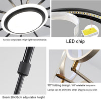 LED осветително тяло Gambit Black 3+3+1 Регулируеми рамена Еквивалент 500W Дистанционно управление