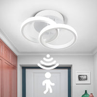 LED осветително тяло 22W DOUBLE CIRCLE със сензор за движение, еквивалент 150W