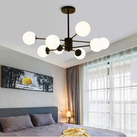Осветително тяло Abajur MAT BLACK 8XE27 4+4 BK