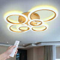 LED осветително тяло 4+2 CIRCLE MAXI GOLD Еквивалент 600W Дистанционно управление