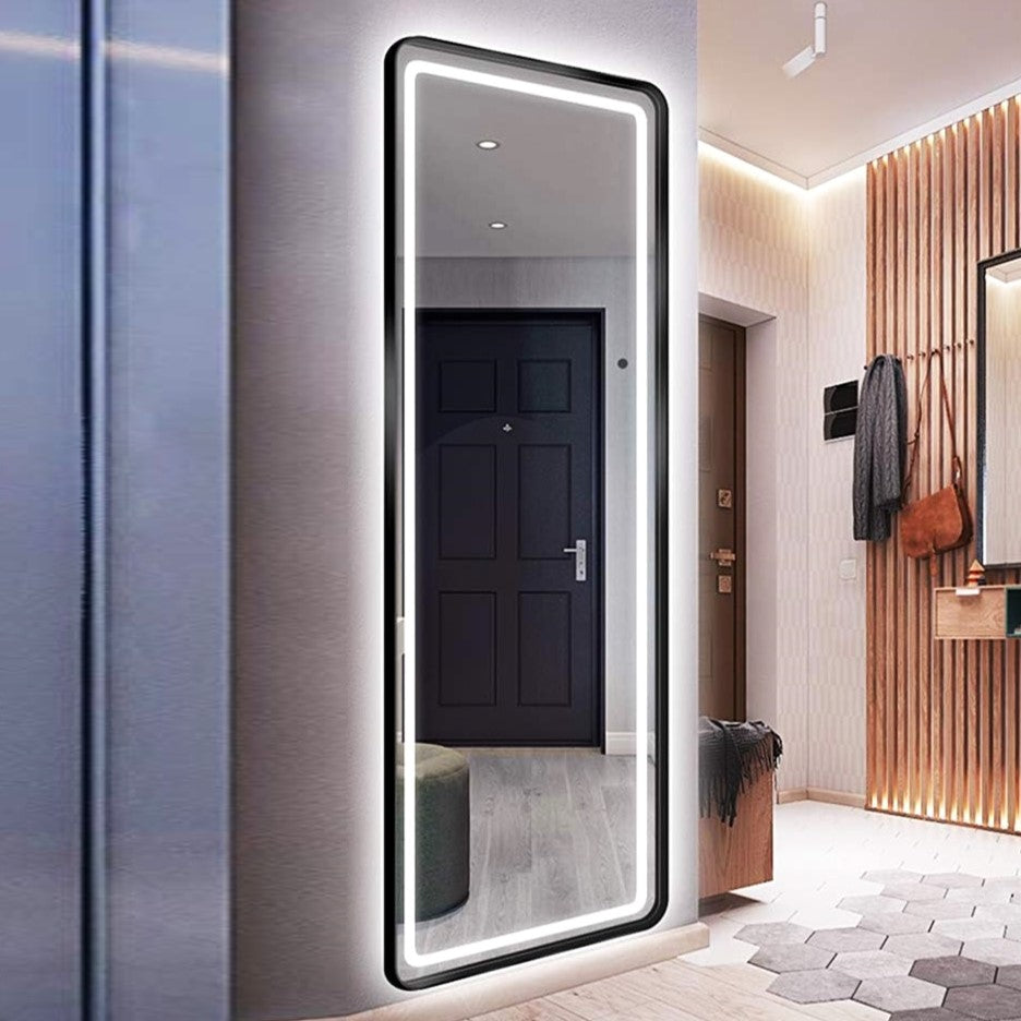 LED огледало 45x140cm черна рамка с функция Touch M1181S
