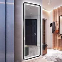 LED огледало 45x140cm черна рамка с функция Touch M1181S