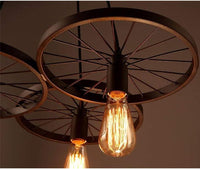 Осветително тяло винтидж Wheels Black 6xE27
