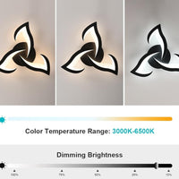 LED осветително тяло Mini Narcisse Black еквивалент 250W с дистанционно