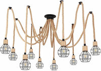 Осветително тяло винтидж SPIDER ROPE 10xE27