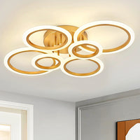 LED осветително тяло 4+2 CIRCLE MAXI GOLD Еквивалент 600W Дистанционно управление