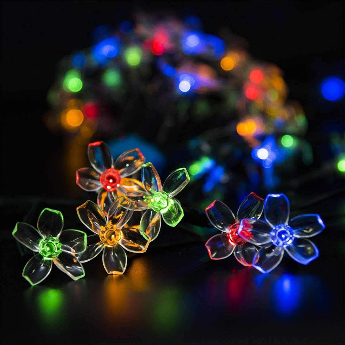 Соларен LED гирлянд Flowers линеен 50 LED 6.5m