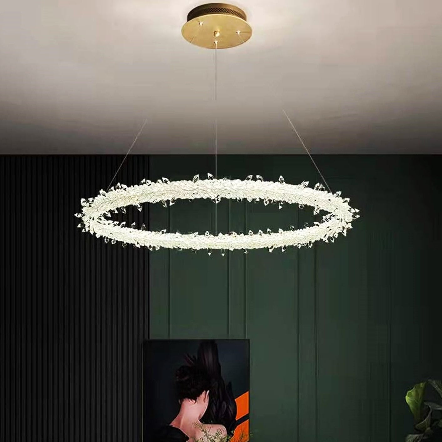 LED осветително тяло висящо кристал LUXURY FROZEN