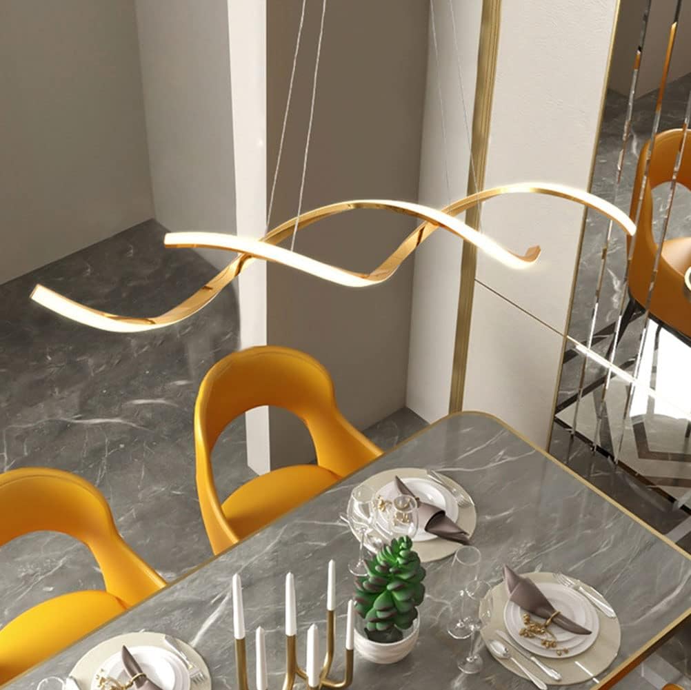 LED осветително тяло 120W висящо LINNEA GOLD с дистанционно