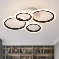 LED осветително тяло 4 CIRCLE SMART Бял+черен Еквивалент 400W Дистанционно