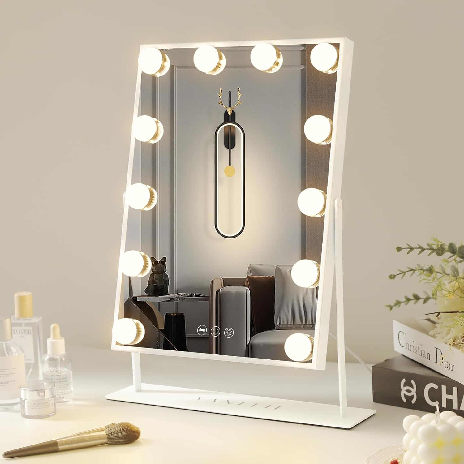 Oglinda Led Makeup Hollywood Star 46Cm 3 Lumini Mirror