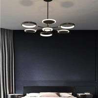 LED осветително тяло Gambit Black 3+3+1 Регулируеми рамена Еквивалент 500W Дистанционно управление