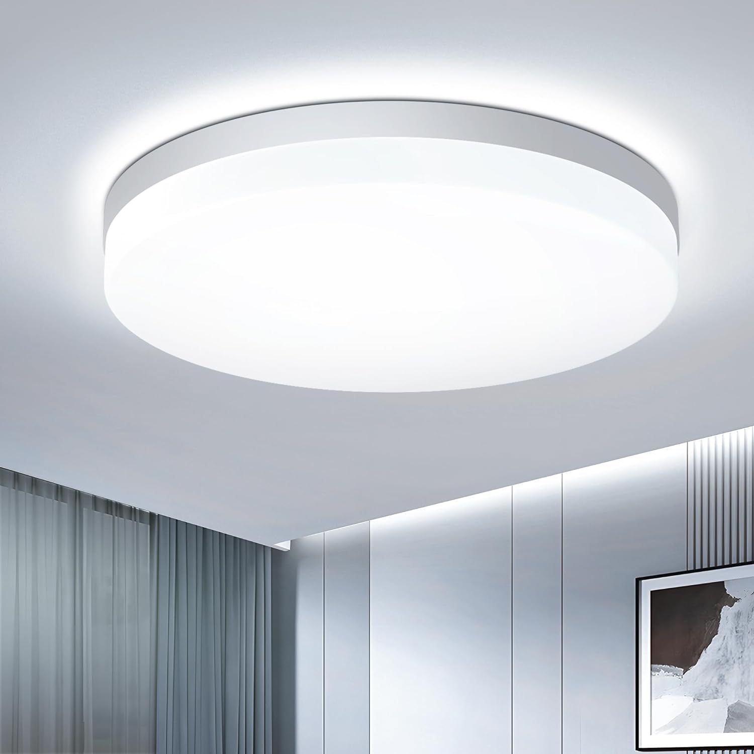LED плафониера 36W FRAMELESS кръгла, еквивалент 300W