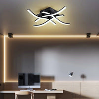 LED аплик Waves Lines Black еквивалент 300W