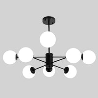 Осветително тяло Abajur MAT BLACK 8XE27 4+4 BK