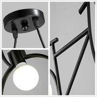 Осветително тяло винтидж BIKE Black 2xE27
